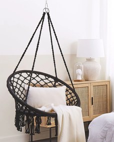 Cadeira suspensa em algodão preto GABELLA Beliani