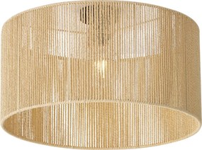 Plafon Preto com Abajur de Papel Bege 50/50/25 - Combi