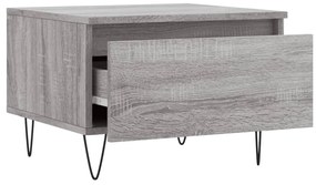Mesas de centro 2 pcs 50x46x35cm deriv. madeira cinzento sonoma