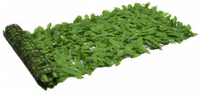 Tela de varanda com folhas verde 600x75 cm