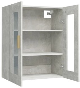 Armário de parede suspenso 69,5x34x90 cm cinzento cimento