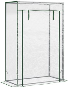 Outsunny Estufa com Porta Enrolável e Estrutura de Aço Estufa de Jardim para Cultivo de Plantas 100x50x150 cm Transparente