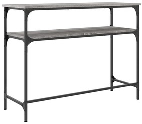 Mesa consola 100x35,5x75cm derivados de madeira cinzento sonoma