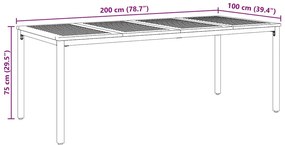 Conjunto de Jantar para Jardim Conjunto de 4 Cinza, Castanho