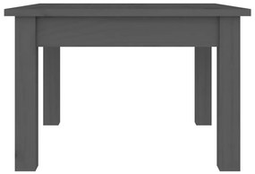 Mesa de centro 45x45x30 cm madeira de pinho maciça cinzento