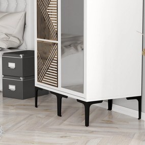 Roupeiro Kumsal PR – Branco – 80 cm x 47,5 cm x 201,4 cm