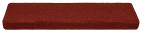Tapetes de escada 5 pcs 65x21x4 cm agulhado bordô