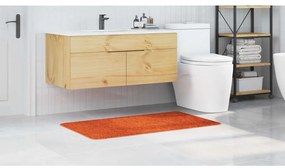 Tapete de Banho Retangular Laranja 70x120 cm Polipropileno Antiderrapa