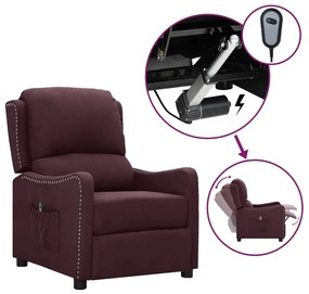 vidaXL Poltrona elétrica reclinável tecido roxo