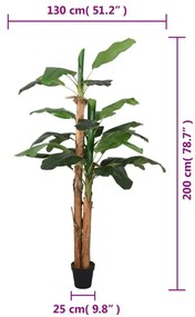 Bananeira artificial 22 folhas 200 cm verde