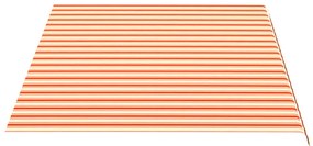 Tecido de substituição para toldo 4,5x3 m amarelo e laranja