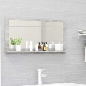 Espelho de casa de banho 80x10,5x37 cm contrapl. cinza cimento