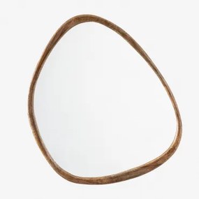 Espelho De Parede Irregular 85x70 Cm Em Madeira De Manga Dilian Madeira De Manga - Sklum