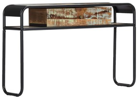 Mesa consola 118x30x75 cm madeira recuperada maciça