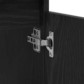 Gabinete de Pia vidaXL Preto Carvalho 58x33x60 cm Madeira Engenharia
