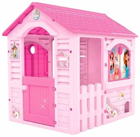 Casa de brincar da princesa cor-de-rosa, adequada para interiores e exteriores, inclui autocolantes para decoração, feita de plástico resistente e dur