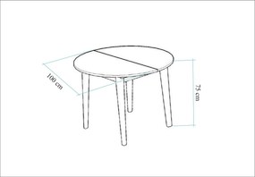 Conjunto de Mesa de Jantar Extensível e Cadeiras Vina – Nogueira e Ant