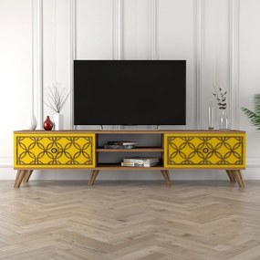 Móvel TV Class – Nogueira Amarela – 180 cm x 44 cm x 35 cm