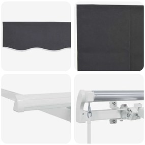 Toldo Retrátil Antracite Branco Cinzento