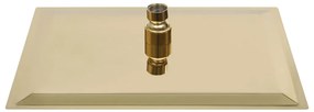 Cabeça de chuveiro retangular 30x20 cm aço inoxidável dourado