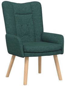 Cadeira Relaxante vidaXL Verde Escuro em Tecido