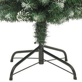 Árvore de Natal artificial fina com suporte PVC 210 cm