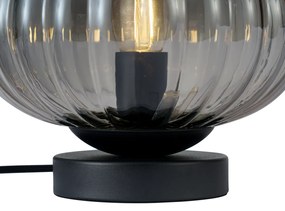 Candeeiro de Mesa Design Preto com Vidro Fumado - Mochi Design