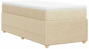 Cama com molas/colchão 80x200 cm tecido cor crème