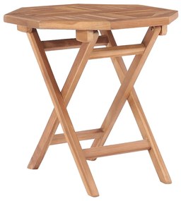 vidaXL Mesa de jardim dobrável 45x45x45 cm madeira de teca maciça