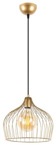Candeeiro de Teto Bek – Ouro Brilhante – 30 x 30 x 121 cm