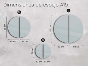 Espelho atípico com iluminação A19 L