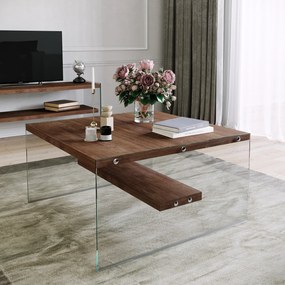 Mesa de Café S100 - Nogueira - 75x40x75 cm