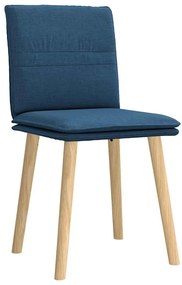 Cadeiras de jantar 2 pcs tecido azul