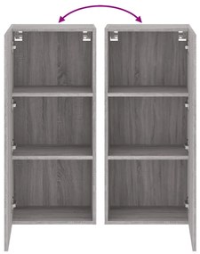Móvel parede TV 40,5x30x90 cm derivados de madeira cinza sonoma