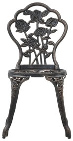 Cadeiras de bistrô 2 pcs alumínio fundido bronze