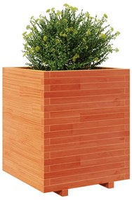Vaso/floreira de jardim 60x60x72,5 cm pinho maciço castanho mel