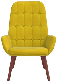 Cadeira de descanso veludo amarelo