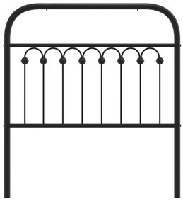 Cabeceira de cama 90 cm metal preto
