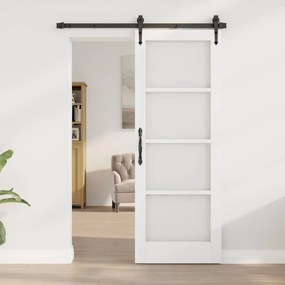 vidaXL Porta Interior com Vidro "ORKDAL" Branca 73,5x198,5x4 cm