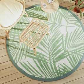 Tapete de exterior Ø160 cm ARAKIL PP Verde