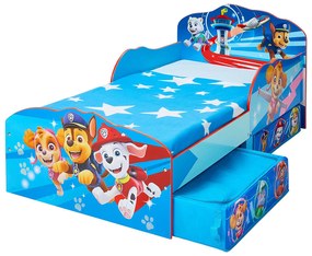 CAMA INFANTIL PATRULHA PATA + COLCHÃO E ALMOFADA 142 cm x 77 cm x 63 cm AZUL
