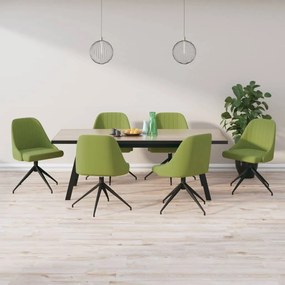 vidaXL Cadeiras de jantar 6 pcs veludo verde-claro
