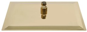 Cabeça de chuveiro quadrada 40x40 cm aço inoxidável dourado