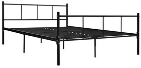 Estrutura de cama 160x200 cm metal preto