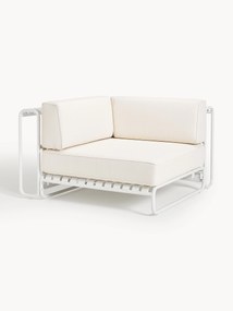 Sofá de jardim lounge Caio, módulo de canto em branco