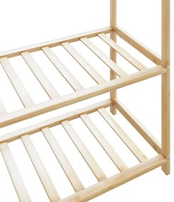 Roupeiro com prateleiras 80x40x175 cm bambu