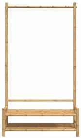 Roupeiro com prateleiras 103x40x183 cm bambu