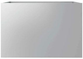 Vaso/floreira 62x47x46 cm aço galvanizado prateado