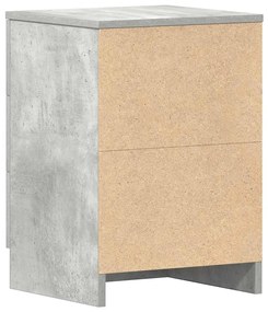 Mesas cabeceira 2pcs 38x35x56cm derivados madeira cinza cimento
