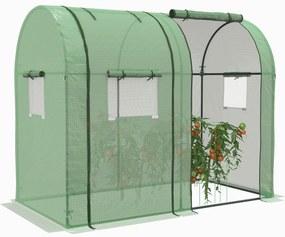 Estufa de Jardim Estufa Resistente com 4 Janelas 2 Portas com Fecho de